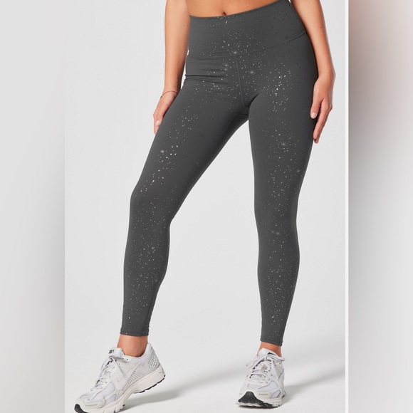 NEW!! Fabletics SOLD OUT ✨STARRY NIGHT Powerhold Leggings- SZ LG SPARKLE - Picture 2 of 5